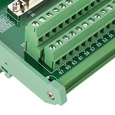 Imagem de ZJchao Bloco Terminal, Módulo Terminal de Conector Fêmea Tipo DB SCSI68 de 68 Pinos, Módulo de Placa de Bloco de Distribuição de Terminais, Estrutura Compacta Adequada para PLC, Instalação Em Trilho