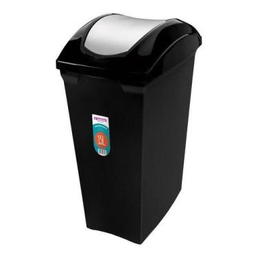 Imagem de Lixeira Plástica Basculante 15L Sanremo  Prática e Resistente Modelo: 