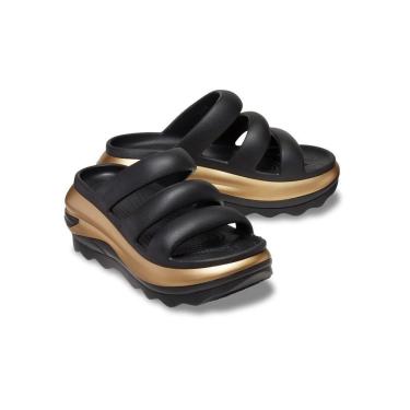 Imagem de Sandália crocs mega crush metallic triple strap black/gold-Unissex