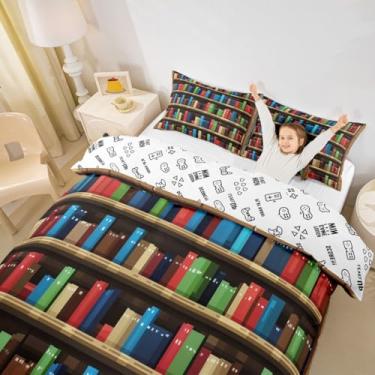 Imagem de Jogo de cama solteiro Pixel Vedio Game Girls, estante pixelada, capa de edredom, jogos de construção moderna, capa de edredom (sem edredom), decoração de quarto colorida, 1 fronha