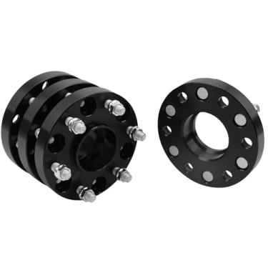 Imagem de IRONTEK Espaçadores de roda 6 x 5,5 compatíveis com Chevy Silverrado 1500 99-24/Avalanche/Express 1500/Tahoe; para GMC Savana 1500/Sierra 1500/Yukon, passo de rosca forjado de 2,5 cm M14x1,5 furo do
