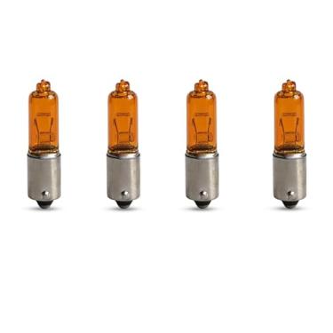 Imagem de YYTQP 4 peças de lâmpada H21W, luz de seta de carro Plug and Play de 12 V, lâmpada de circulação diurna BAX9s, lâmpada de inversão de faróis de neblina traseiros BAY9s para motocicletas automotivas