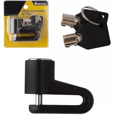 Imagem de Trava de Disco para Moto Bicicleta com Chave Cadeado de Segurança para Freio de Disco
