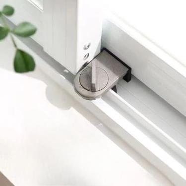 Imagem de Fechadura de porta deslizante, janela deslizante ajustável e cunha de trava de segurança, melhora a segurança doméstica, adequada para fechaduras de porta de vidro e fechaduras de janela