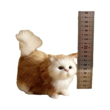 Imagem de Modelo De Gato De Pelúcia Fofo Para Meninas, Brinquedo Realista De Ani