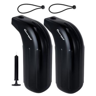 Imagem de BaQiRo Para-lamas de barco de baixo free-board pacote com 5 x 16-2 amortecedores de barco não rolam para ancoragem, vem com cordas e bomba para inflar, proteção de vinil de grau marítimo para barcos