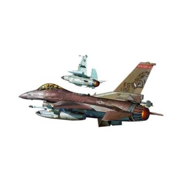 Imagem de Pôster De Arte Em Lona De Avião Retro F16 Fighting Falcon Thunderbolt 