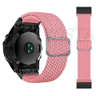 Imagem de TIOYW 2022 Pulseira de relógio para Garmin Epix Fenix 7 7X 6X 6 Pro 5X Plus 3HR Descent MK1 Mk2i 22 26mm Pulseiras de Relógio Cinto de Nylon Trançado (Cor: Q, Tamanho: 22mm Fenix 5 5Plus)