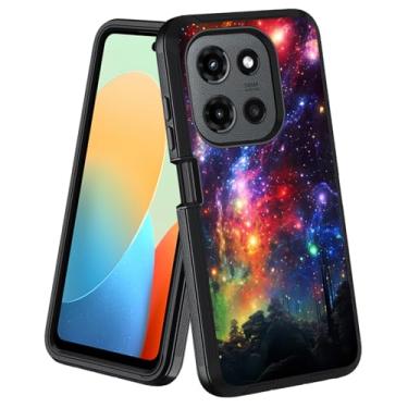 Imagem de stmedazm Capa protetora para Moto G Stylus 5G 2025, grau militar, resistente [3 camadas] à prova de poeira e à prova de choque para Motorola Moto G Stylus 5G 2025, Galaxy Nebula