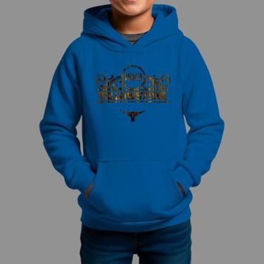 Imagem de Moletom Canguru Infantil Basico Casual Moda Country Inverno Capuz e Bo