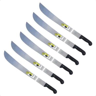 Imagem de 6 Facão 70 cm Lamina inox 22'' Cabo Plastico Fazenda Roça - Belotta