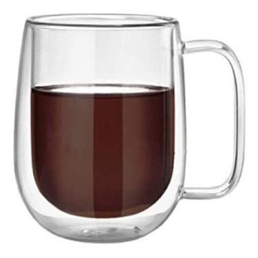 Imagem de Caneca Vidro Duplo Xícara Parede Dupla Café Chá 260ml - Wincy