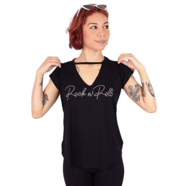 Imagem de Blusa Choker Rock N' Roll - Preta - Artrock, gg