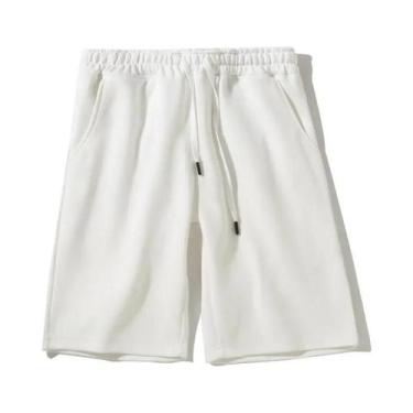 Imagem de Shorts Esportivos Masculinos De Verão Em Algodão Pesado, Respirável, C