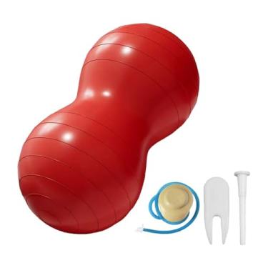 Imagem de Aymzbd Bola de Estabilidade em Formato de Amendoim, Portátil E Leve, com Bomba de Ar Inclusa, Ideal para Academia, Escritório E Casa, Vermelho