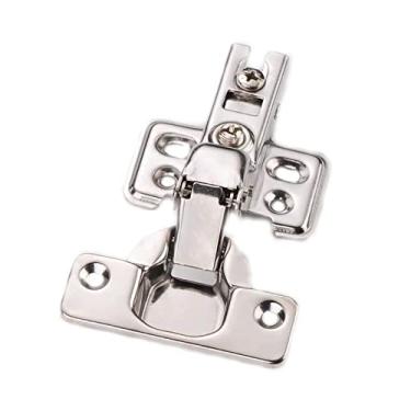 Imagem de 6 peças dobradiças, aço inoxidável, dobradiças de armário, dobradiças de amortecimento hidráulico, dobradiças ocultas, dobradiças de fechamento suave, dobradiças de estantes de armário (cor