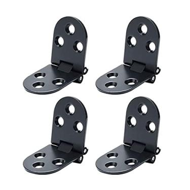 Imagem de Dobradiças 4 pçs/conjunto acessório de mesa dobrável para máquina de costura dobradiça aba liga de zinco 80 x 30 mm gaveta porta armário janela armário