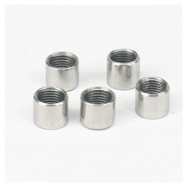 Imagem de 5 peças 1/10.2 cm BSPP comprimento fêmea 13 mm 304 aço inoxidável encaixe de tubulação conector água gás óleo ar OROAOBOMT