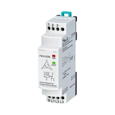 Imagem de FKV-03N 3 * 380 VCA com falha de fase trifásica neutra, assimetria de fase (fixa. 40%), relé de sequência de fase