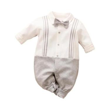 Imagem de Macacão De Algodão De Manga Longa Para Bebês Meninos E Meninas, Confor