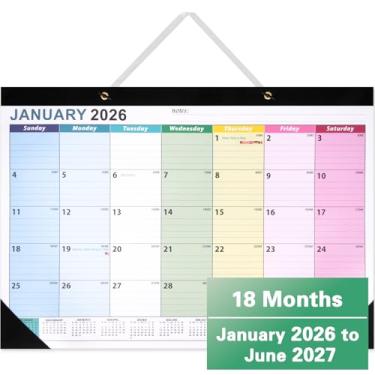 Imagem de Calendário de parede para escola, casa, escritório, parede e mesa (preto)