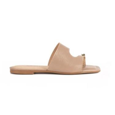 Imagem de Chinelo Slide Feminina Dedo Detalhe Metal Dakota Y9932, Nude, 35