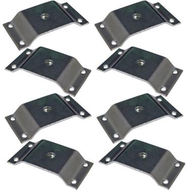 Imagem de Kit 8 Chapinhas Elevada Pés Palito Rosca 5/16 Zincado