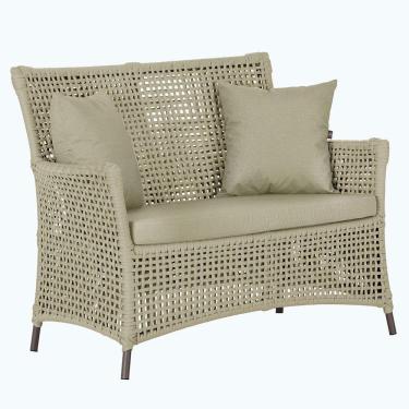 Imagem de 1 Sofá área Externa Igapó Alumínio Marrom Corda Náutica E7 Rami