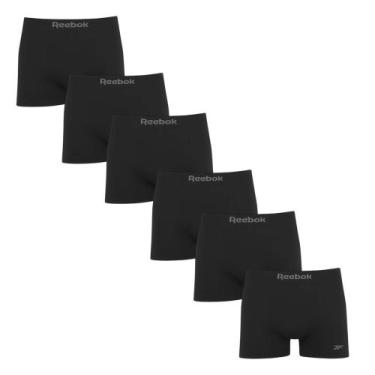Imagem de Kit 6 Cuecas Boxer Reebok Sem Costura Masculina - Preto G, Preto, G
