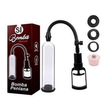 Imagem de Bomba Manual Sucção Exercitador Masculino 3 Anéis Forma - Smart Intern