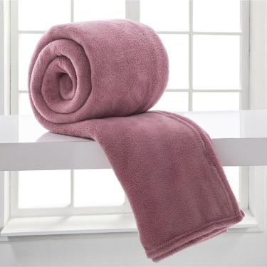 Imagem de Cobertor Manta Aconchego Solteiro Ultrasoft Dupla Face - Rosê - 100% Poliéster