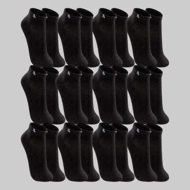 Imagem de Kit 12 Pares de Meias Lupo Cano Curto 03225-089, Preto, Preto, Preto, 