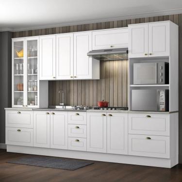 Imagem de Cozinha Completa 06 Peças Com Cristaleira Americana Branco