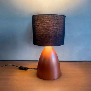 Imagem de Abajur luminaria de Mesa Bojudo de Cobre aluminio e Bivolt Com Cúpula 