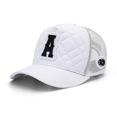 Imagem de Boné Sacudido`s - Alfabeto Letra A - Fogo - Matelassê Branco