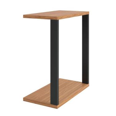 Imagem de Mesa De Canto Lateral Decorativa Provence Industrial D03 Freijó Preto 