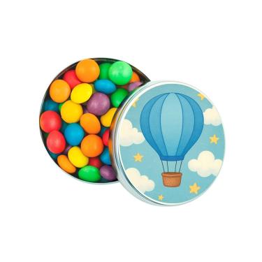 Imagem de Latinha Lembrancinha Personalizada Balão de Ar Azul