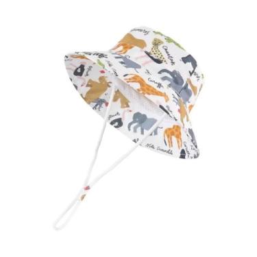Imagem de Chapéu De Sol Infantil Com Aba Larga Para Bebês, Chapéu De Praia Prote