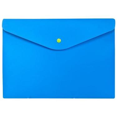 Imagem de Pasta Envelope com Botao A4 Full Color Azul - Dello, UNICA
