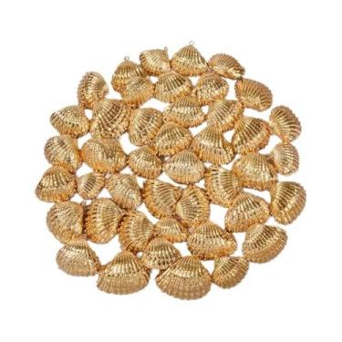 Imagem de Pingentes Espirais De Conchas Perfuradas Coloridas 5 Peças Suprimentos