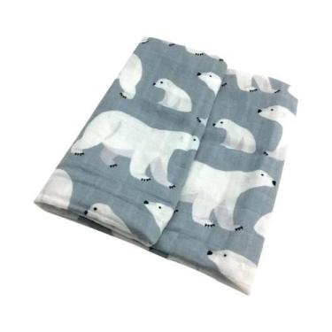 Imagem de Toalha De Algodão Muslin Para Bebê 58x58cm, Toalha De Banho, Lenço Par