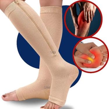 Imagem de Super Par De Meia Compressão Zíper Confort Anti Inchaço - Premium Case