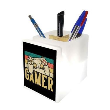 Imagem de Organizador de Mesa Iluminado Black Gamer - Desembrulha
