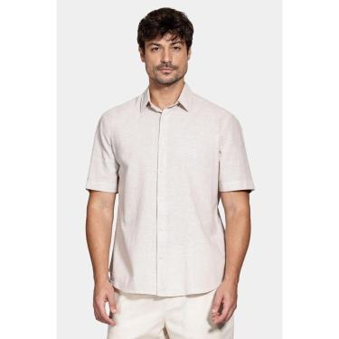 Imagem de Camisa Aramis Manga Curta Regular Linho Algodão Caqui-Masculino
