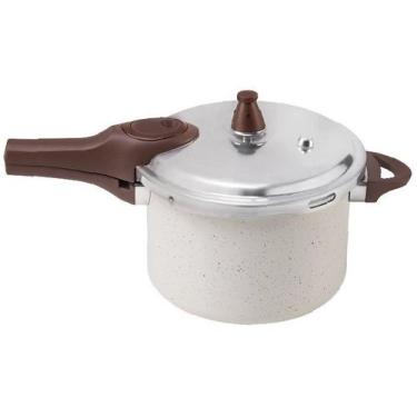 Imagem de Panela de Pressão Brinox 4,2L Bege Vanilla - Ceramic Life Pressure, 4,