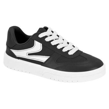 Imagem de Tenis fem adut moleca, Preto, Branco, 37
