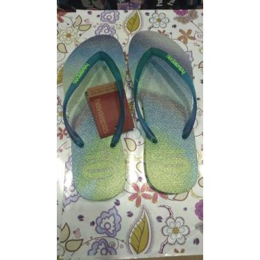 Imagem de Chinelo Havaianas Slim Verde, 37/38
