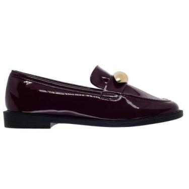 Imagem de Mocassim Feminino Loafer Mariotta 20485 Vermelho, 36, Vermelho
