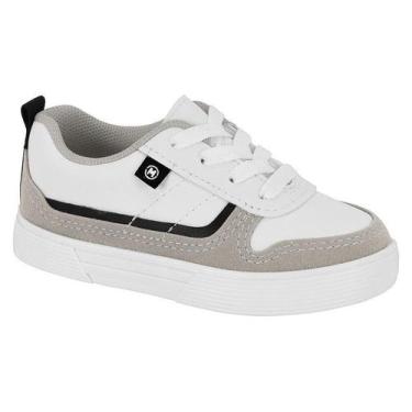 Imagem de Sapatênis Casual Molekinho 2136164 Infantil Masculino, Branco cinza pr
