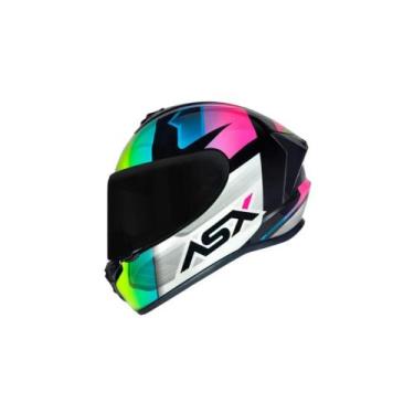 Imagem de CAPACETE MOTO ASX DRAKEN STRIKER Gloss Preto/Amarelo/Rosa (Black/Yello
